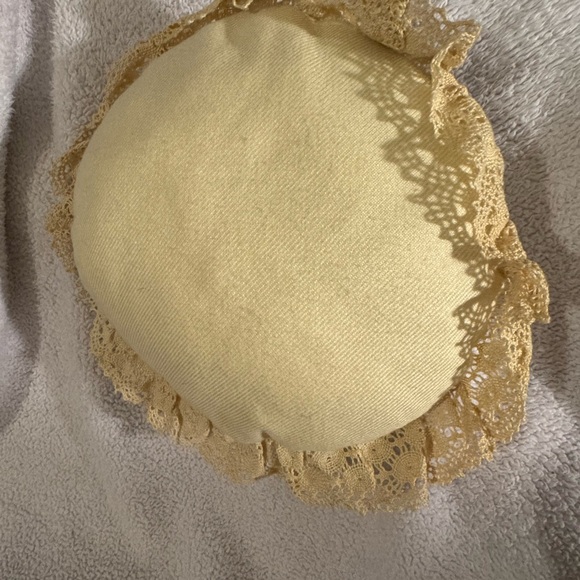 VINTAGE PILLOW CREWELWORK NEEDLEWORK TULIPS - Picture 7 of 8